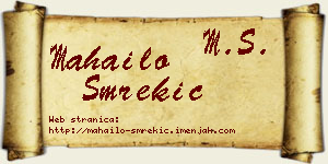 Mahailo Smrekić vizit kartica